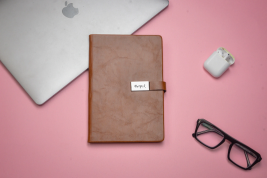 Make your mark with our personalized Classy metal flip diary. With a sleek metal cover and high-quality paper, it's the perfect accessory for anyone who wants to stay organized and productive. Personalize it with your name, logo, or a custom design.