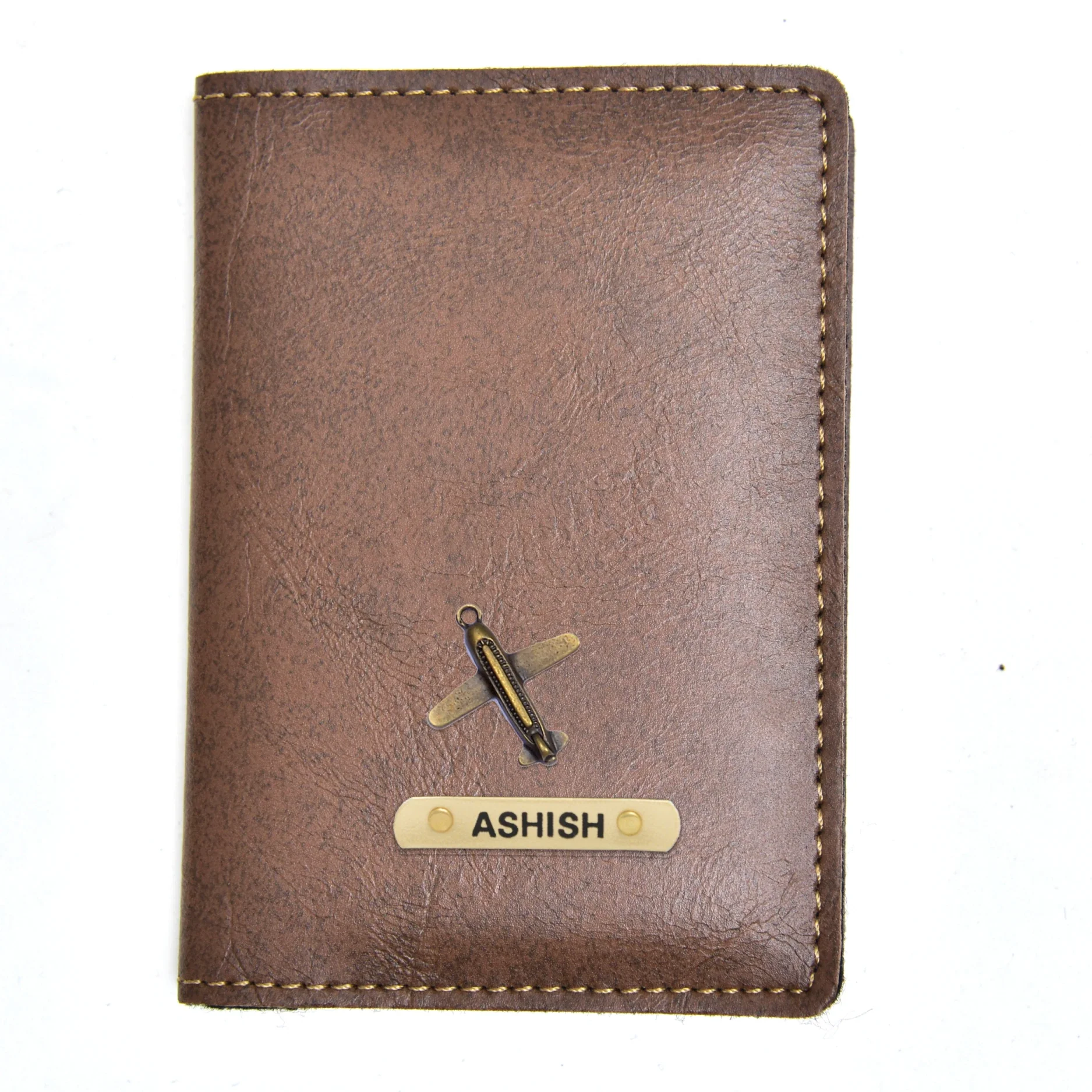 Protect your travel document in the utmost style with a classy leather passport case tailored to your preferences.