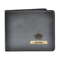 Premium Quality Faux Leather Personalized Men's Wallet with name and charm