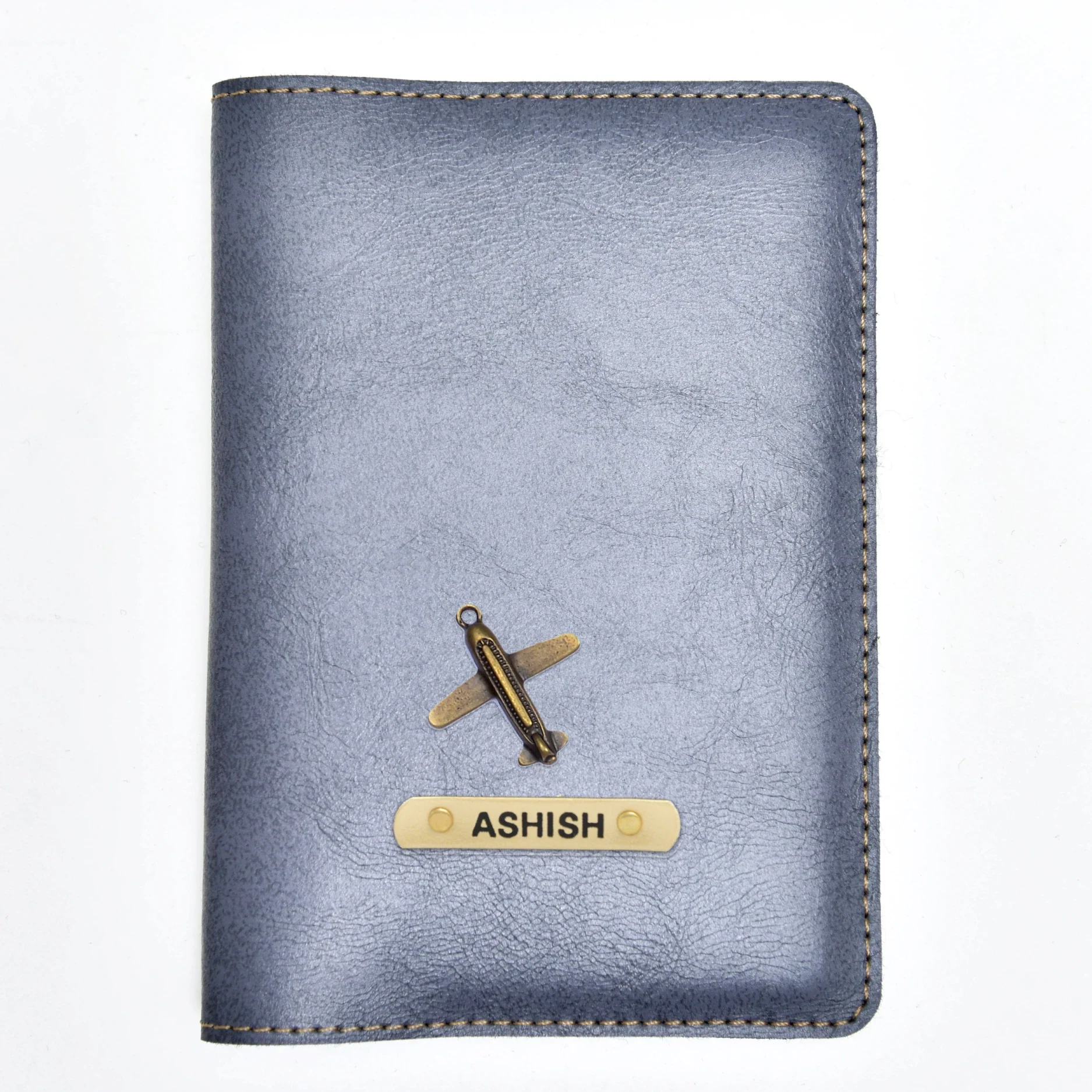 Protect your travel document in the utmost style with a classy leather passport case tailored to your preferences.