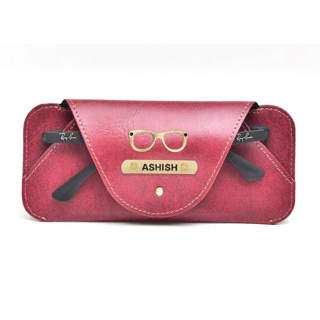 Add a touch of sophistication to your eyewear with this personalized case.