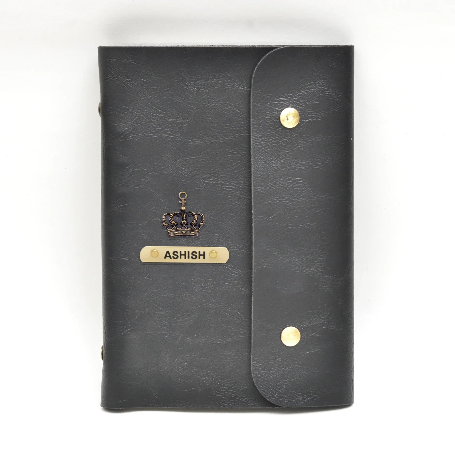 Keep your thoughts organized in style with our customized leather buttoned diary. Perfect for any occasion, our elegant designs are sure to impress.