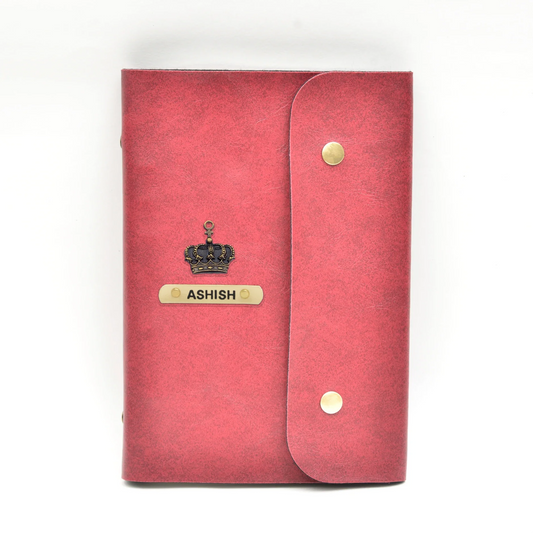 Our custom leather buttoned diaries are designed to meet the needs of the modern professional. With multiple compartments and a sleek design, it's the perfect way to stay organized.