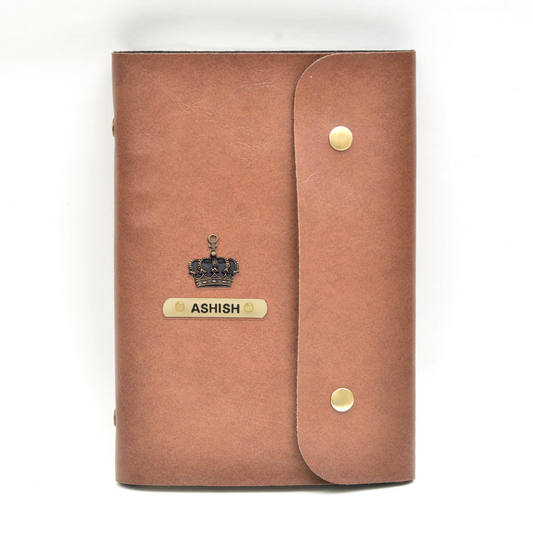 Our custom leather buttoned diaries are designed to meet the needs of the modern professional. With multiple compartments and a sleek design, it's the perfect way to stay organized and stylish.