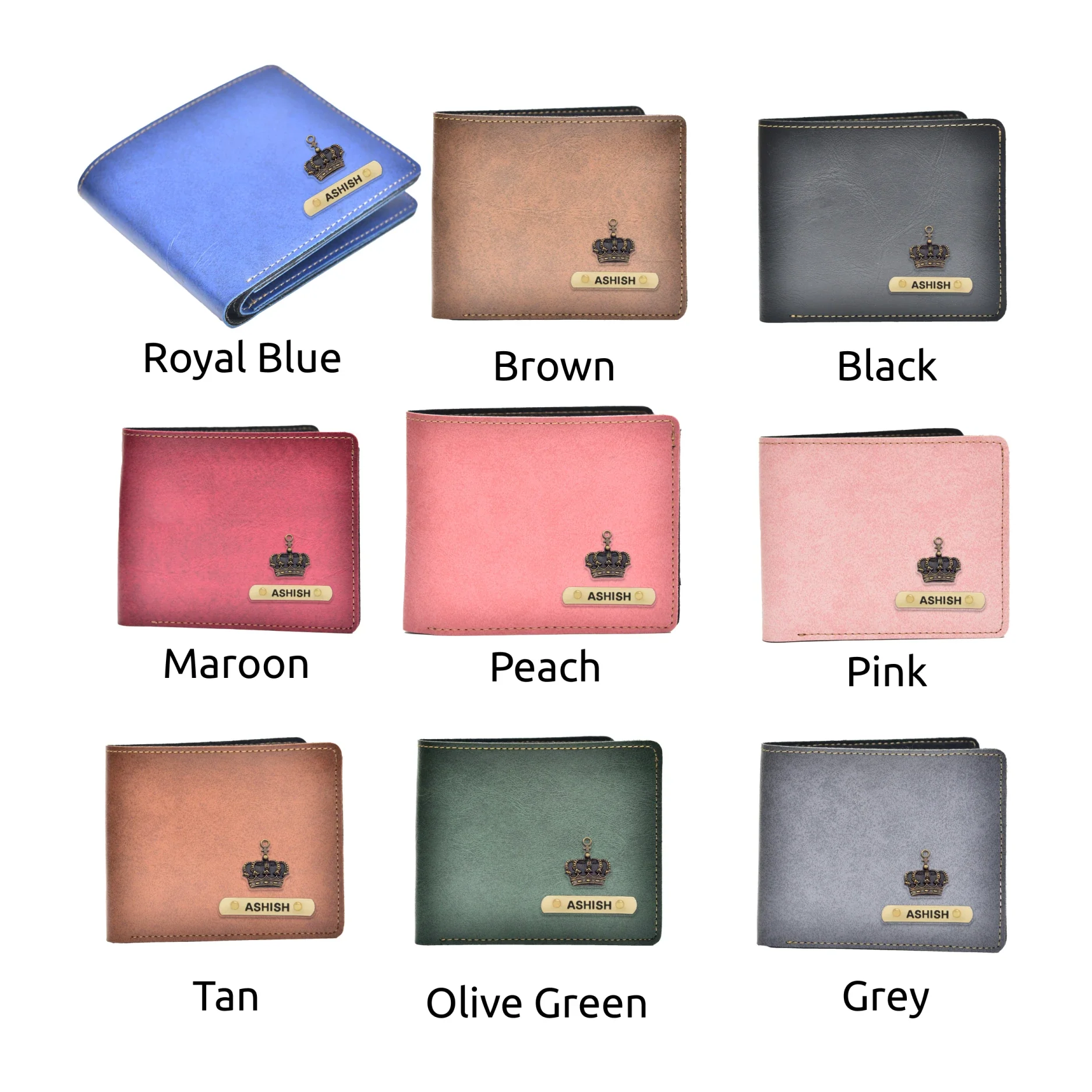 Personalized imported men's wallet. Different, mesmerising color variants as per your choice from strip colors.