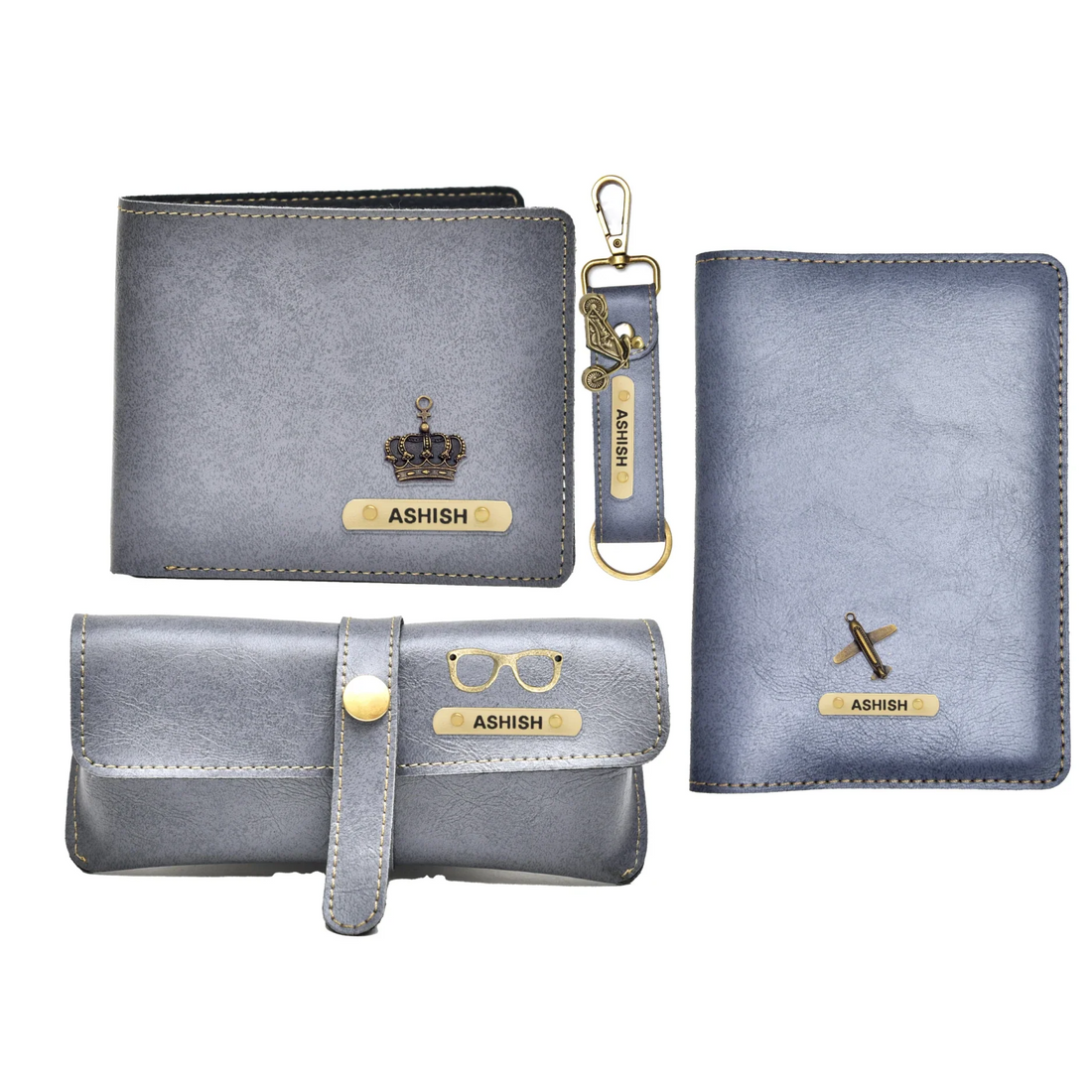 Whether you're shopping for yourself or searching for the perfect gift, our customized men's combo is the perfect choice. This set includes stylish leather wallet products, all of them are made from high-quality materials and feature a modern design.