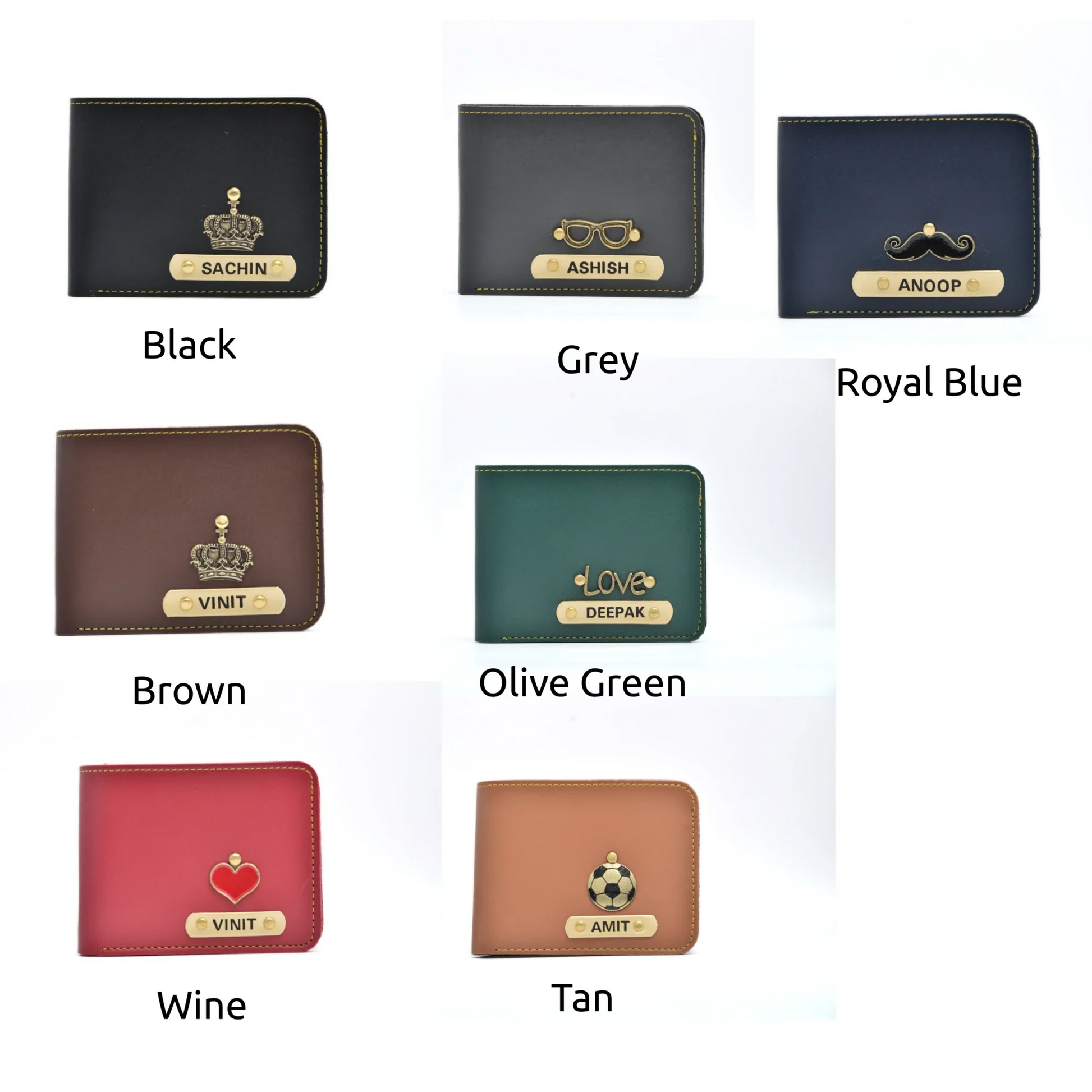 Personalized Men's wallet. Different Color variants as per your choice.