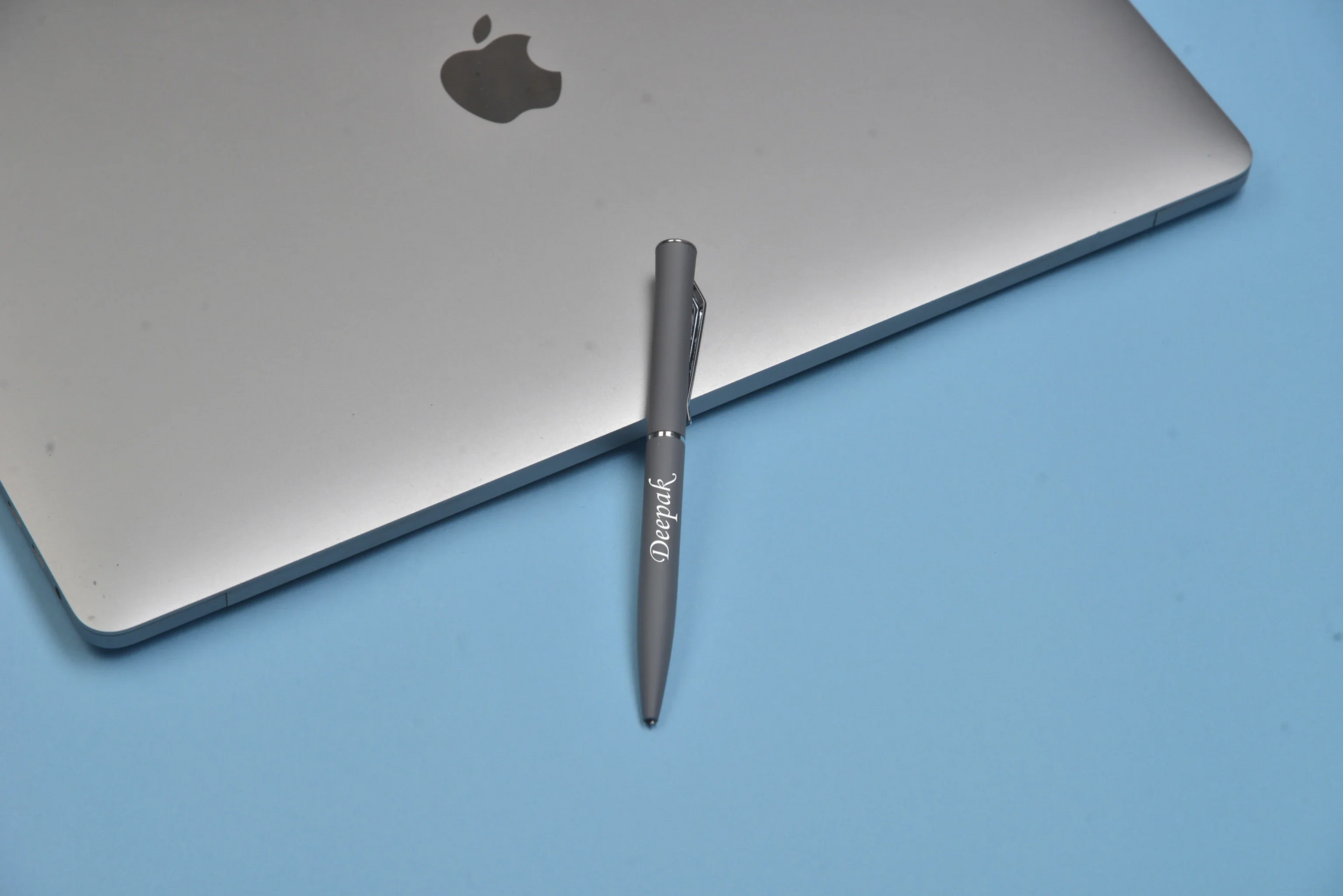 "Write on-the-go with our portable and convenient pen. Perfect for busy individuals and for travel."