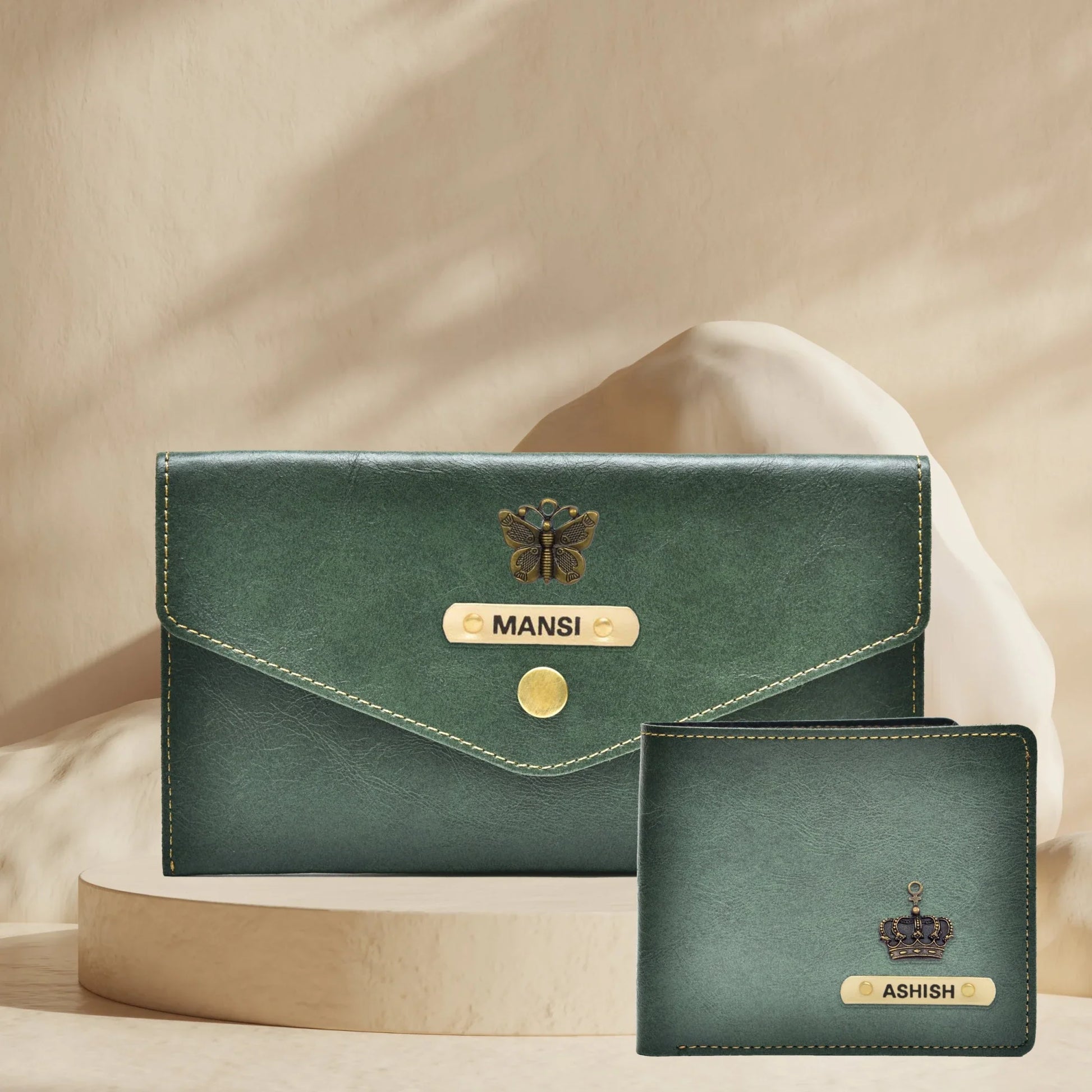 Classy Minimal Clutch Classy Men's Wallet Couple Gifts Olive Green