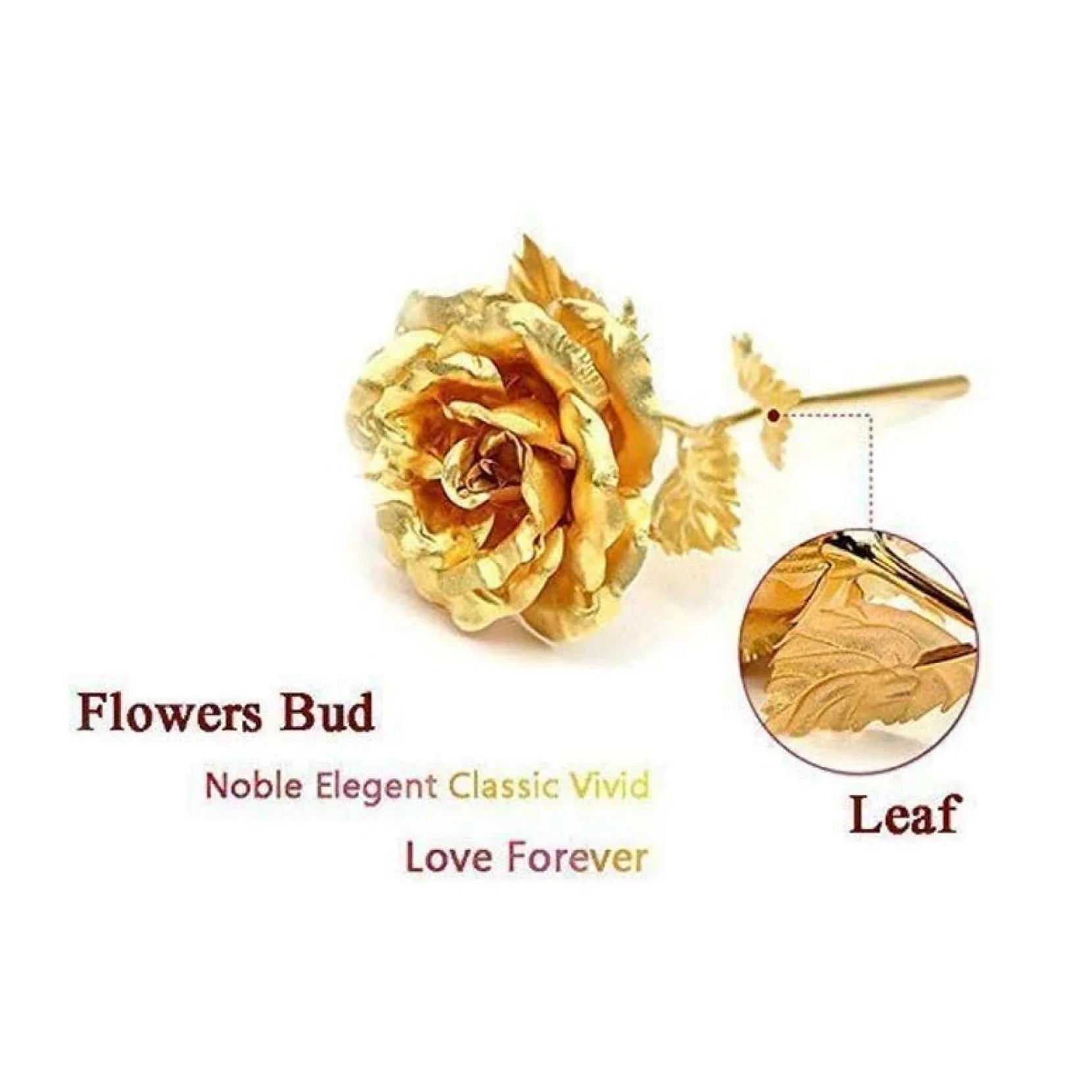 Surprise your valentine with a golden beautiful rose to express the unsaid