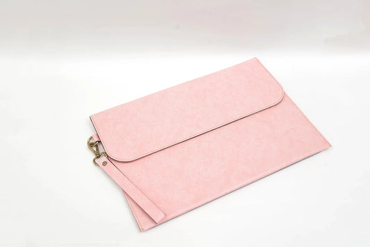 Classy Leather Customized Laptop or Macbook bag/ Sleeve  13.5 inches - Pink