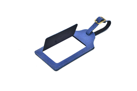 Classy Leather Customized Luggage Tag (Blue)
