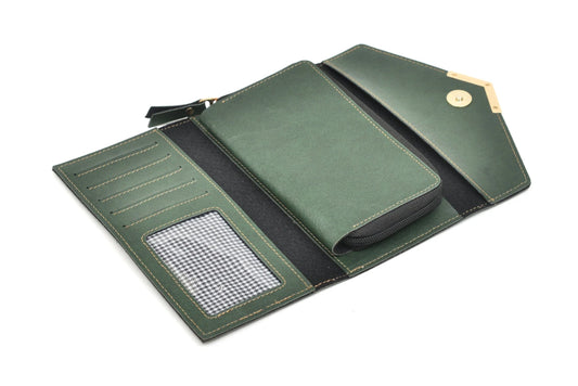 Classy Lady Wallet + Classy Men's Wallet | Couple Gifts - Olive Green
