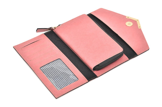 Classy Leather Customised Stylish Lady Wallet  (Peach)