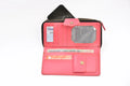 inside or open view of zip around lady wallet- pink