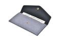 inside or open view of personalized minimal clutch-grey