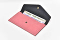 inside or open view of personalized minimal clutch-peach