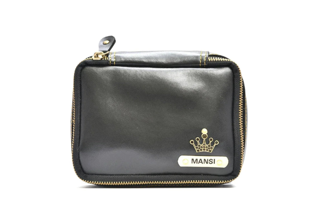 Women's Combo : Mini Makeup Kit & Sling Bag (Black)