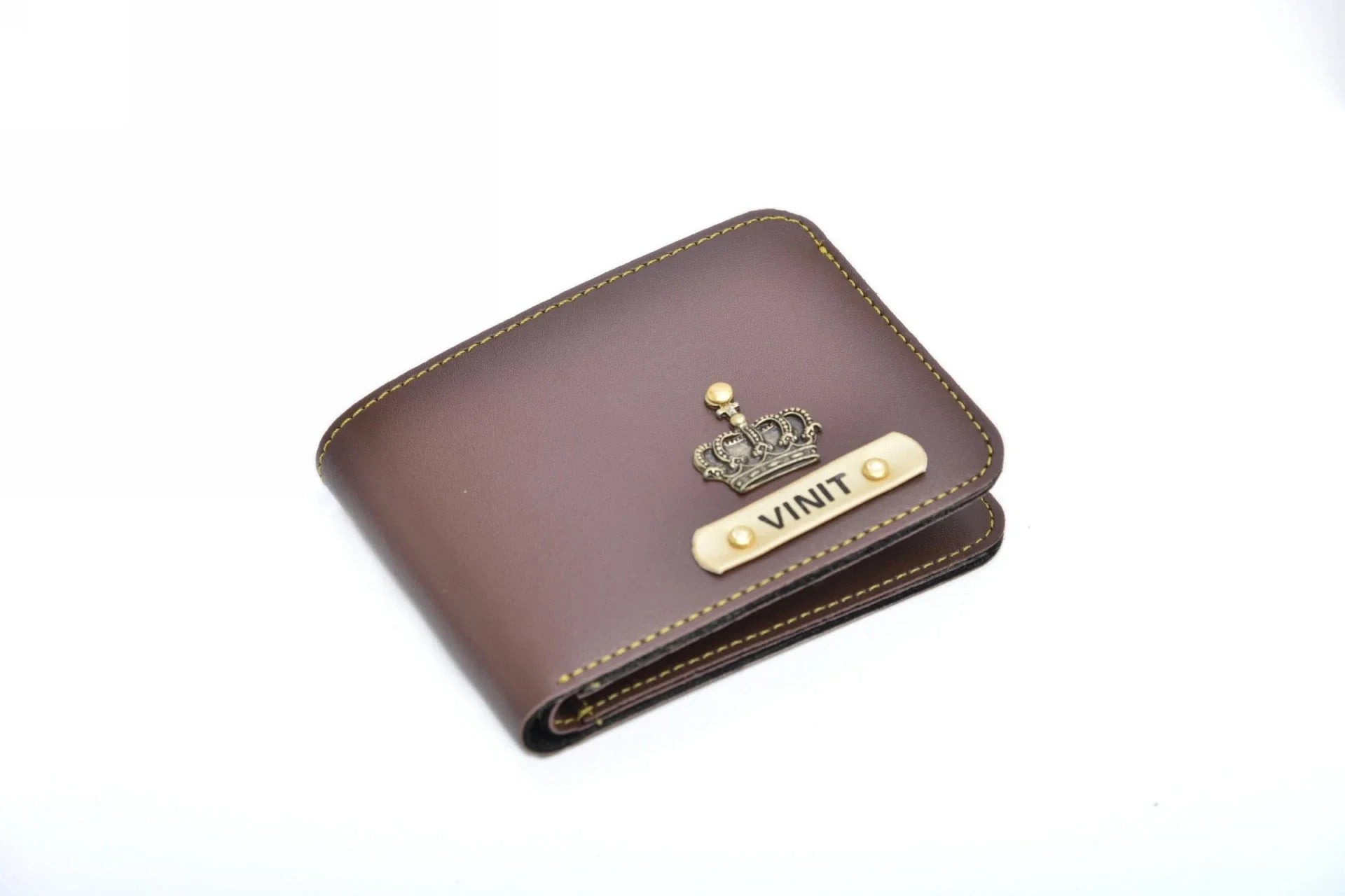 personalized-cb04-brown-customized-best-gift-for-boyfriend-girlfriend.Fancy wallet made with the best quality synthetic leather is the perfect touch to any office/formal outfit. The option to customize it with your name and lucky charm makes it that much more personal and unique. This is the best business gift! Always be trending and in style with our personalized wallets. The Mens Wallet material is vegan/synthetic/faux/PU leather