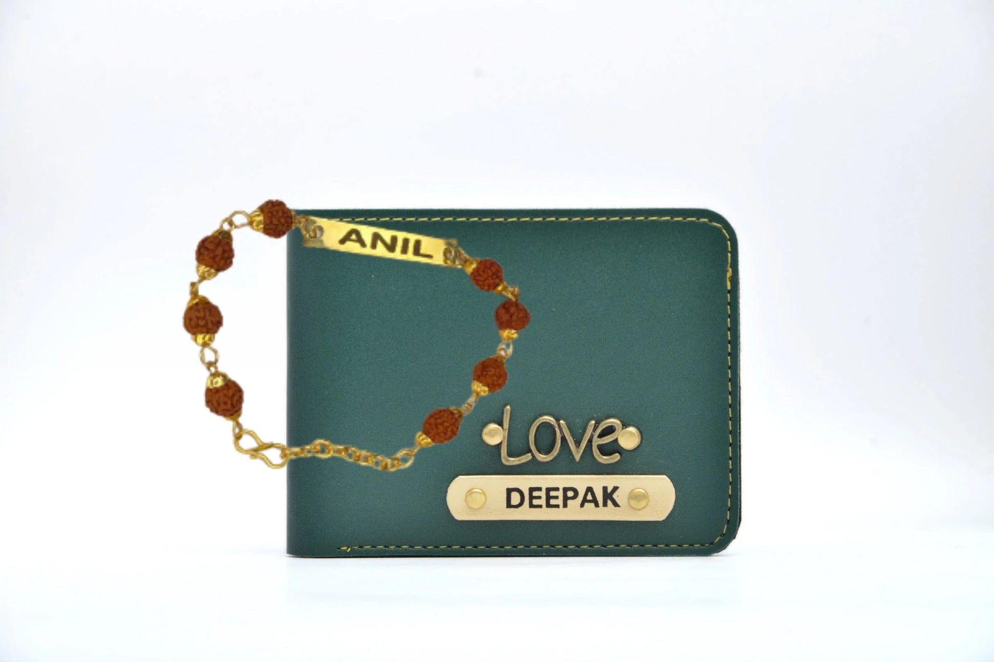 Brother's Personalized Wallet & Free Rakhi - Black - Your Gift Studio