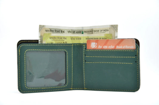 Personalized Couple's Combo : Premium Lady Wallet ( Product 1 )& Men's Wallet(Product 2) - Olive Green
