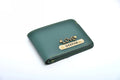 personalized-mens-wallet-olive-green-customized-best-gift-for-boyfriend-girlfriend.Fancy wallet made with the premium quality synthetic leather is the perfect touch to any office/formal attire. The option to customize it with your name and lucky charm makes it that much more special and unique. This is the best corporate gift! Always be trending and in fashion with our customized wallets. The Mens Wallet material is vegan/synthetic/faux/PU leather