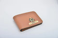 personalized-mens-wallet-tan-customized-best-gift-for-boyfriend-girlfriend.Personalized Men's Wallet - Tan.Stylish wallet made with the supreme quality synthetic leather is the perfect touch to any office/formal attire. The option to personalize it with your name and lucky charm makes it that much more special and close to heart. This is the best corporate gift! Always be trending and in fashion with our customized wallets. The Mens Wallet material is vegan/synthetic/faux/PU leather