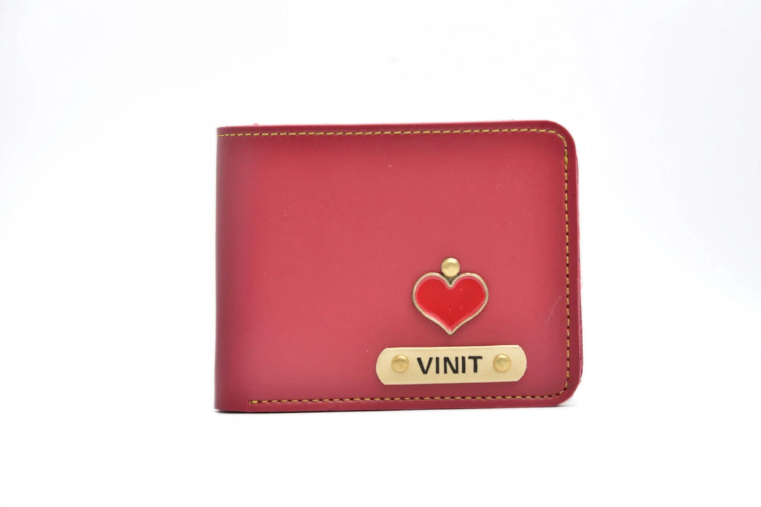 Personalized Men's Wallet - Wine.This is the best corporate gift! Always be trending and in fashion with our customized wallets. The Mens Wallet material is vegan/synthetic/faux/PU leather.This appealing, trendy, premium-quality and pocket-friendly combos are the perfect fit for every occasion, trip, travel tours and more.