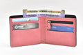 Classy Leather Customized Men's Wallet (Peach).Inside/open view