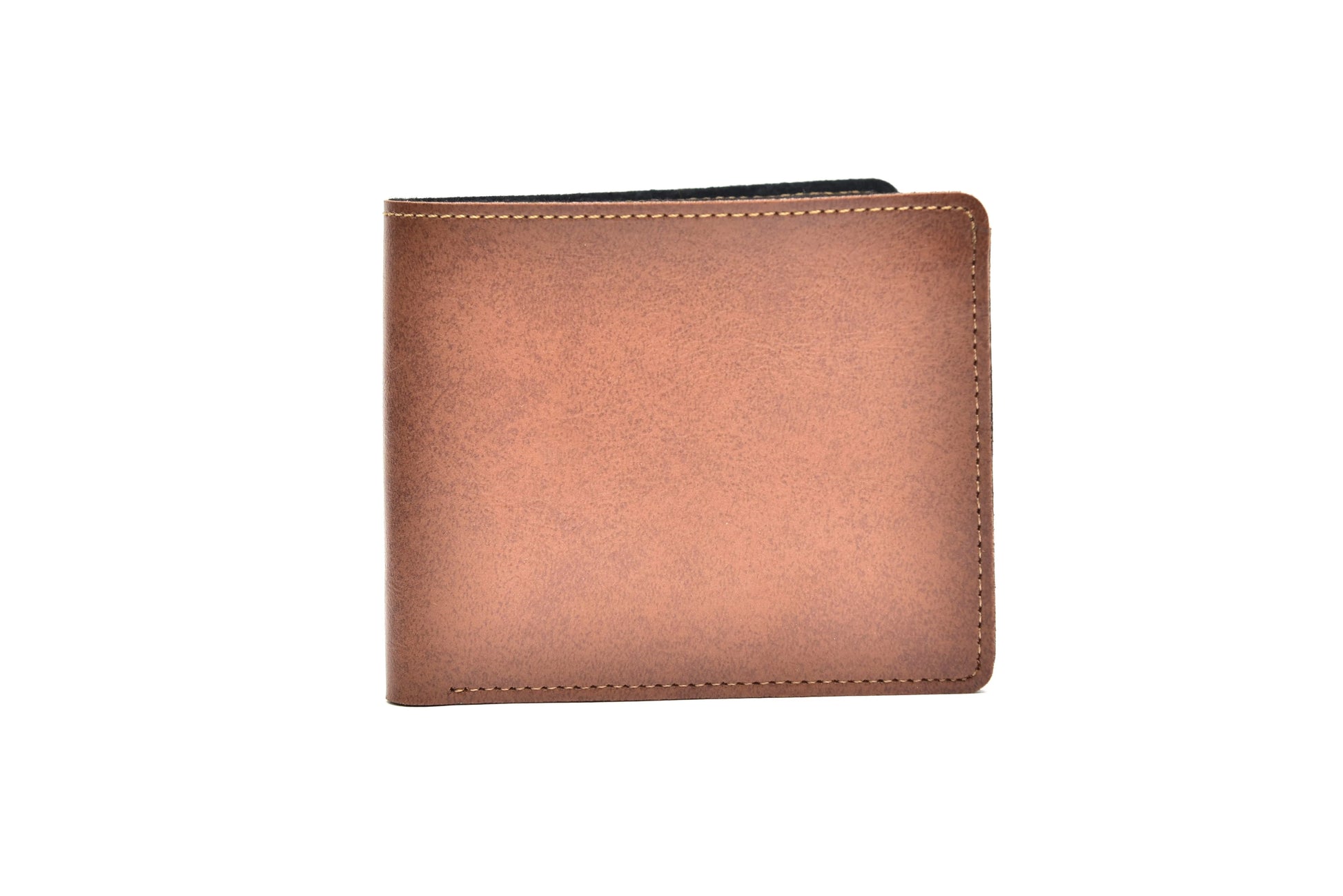 Classy Leather Customized Men's Wallet (Tan).Inside/open view