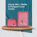 personalized classy leather passport cover and wallet