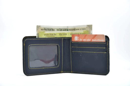 vegan leather wallet open look