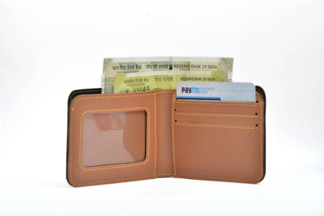 personalized men's 2 pcs wallet combo