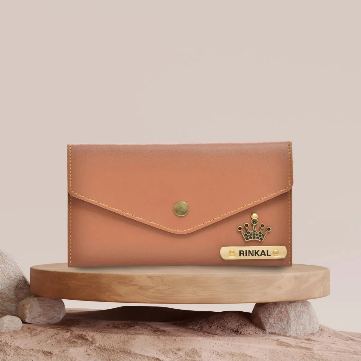 Personalized Premium Leather Mini Clutch With Name