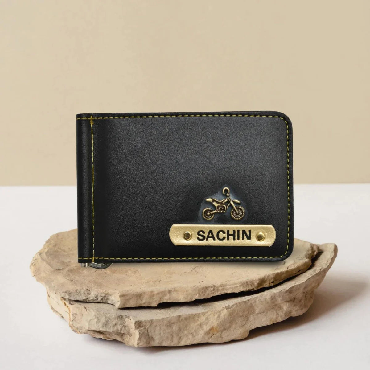 Keep your cash secure and organized with our personalized vegan leather money clip, perfect for those on the go.