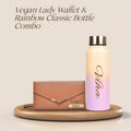 Personalized Perfect wallet and multi-color water bottle