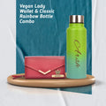 Personalized Perfect wallet and multi-color water bottle