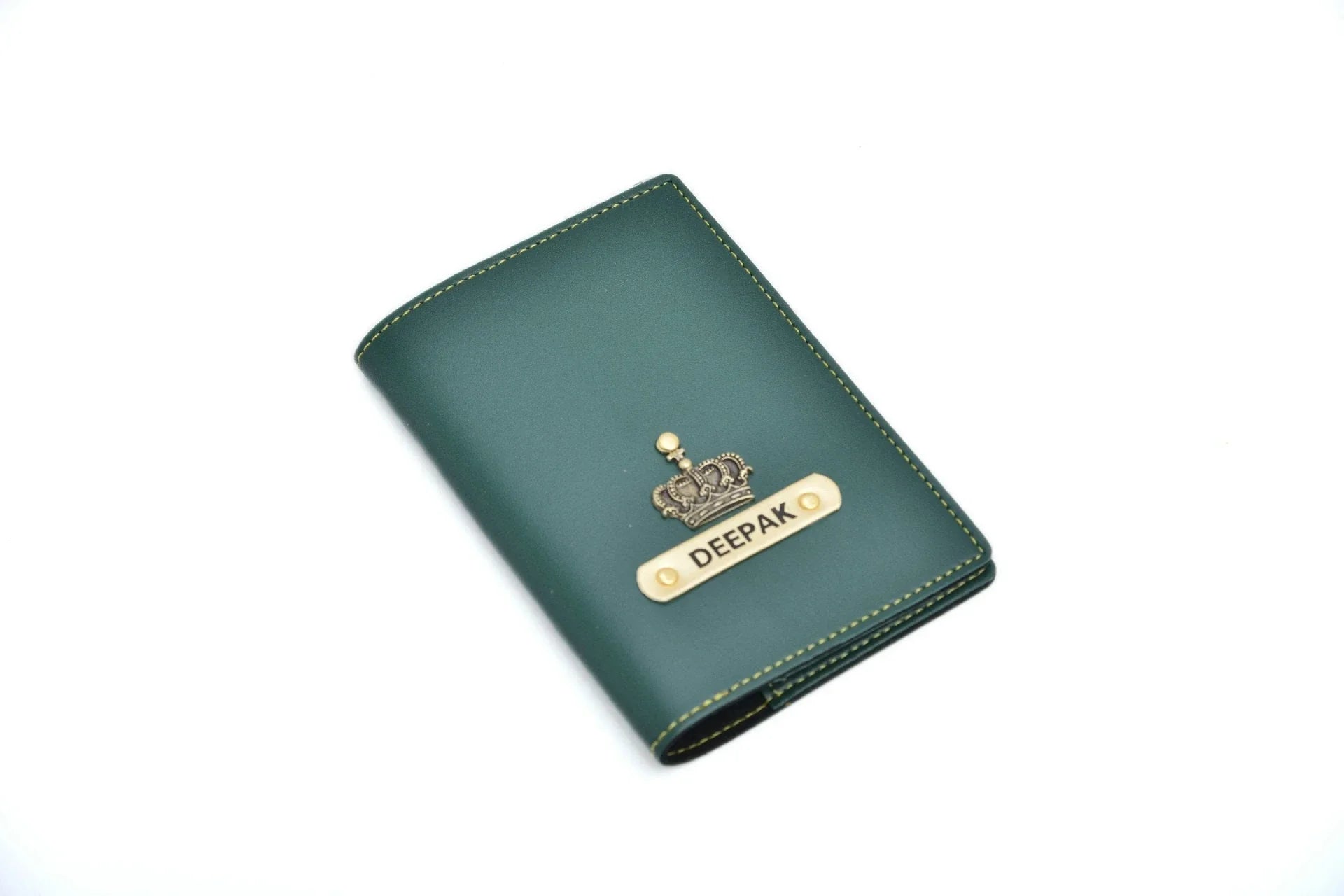 personalized-cb08-olive-green-customized-best-gift-for-boyfriend-girlfriend.A must-have travel accessory for today's minimalist traveler who seeks both style and function. With a personalized touch, it has your name and charm on it with its attractive finish.The case with its sturdy build ensures protection of your passport during traveling shenanigans! It carries your passport, money, cards etc. at one place. Material-vegan/synthetic leather