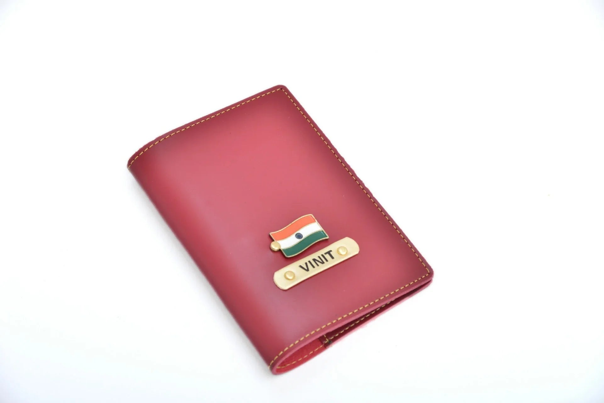 The durable finish of this personalized leather passport case keeps your passport clean, handy and away from any sort of stress and scratches!
