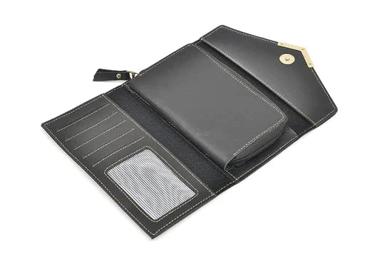 personalized lady wallet open look classy leather lady wallet