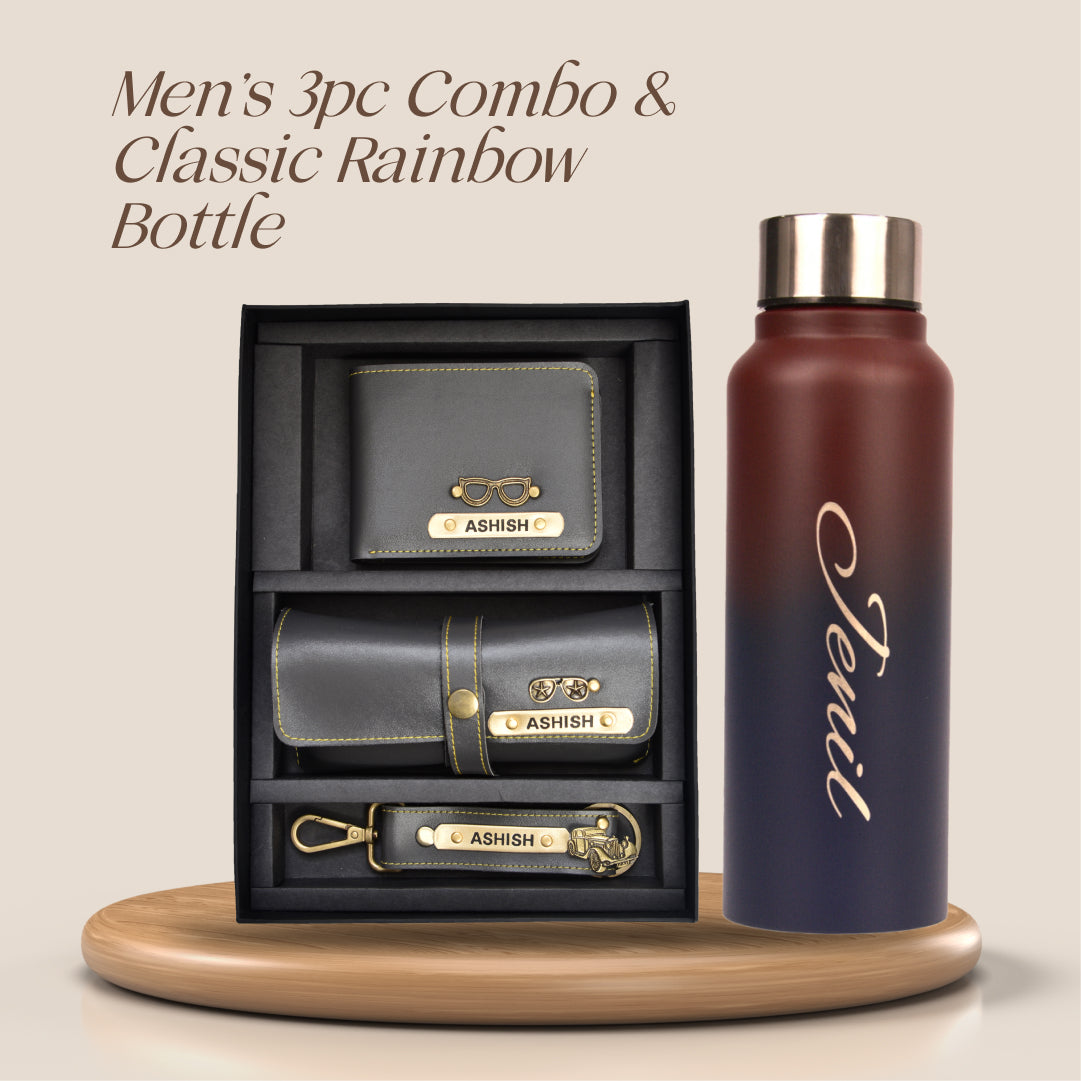 personalized perfect water bottle combo for boys and men's