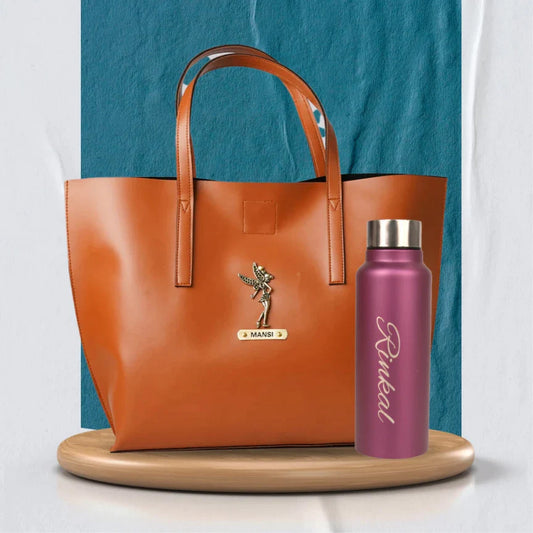 personalized perfect tote bag and water bottle