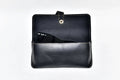 classy leather eyewear case open look