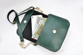 inside or open view of Personalized Sling Bag - olive green