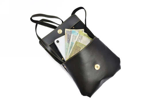 Women's Combo : Mini Makeup Kit & Sling bag (Black)