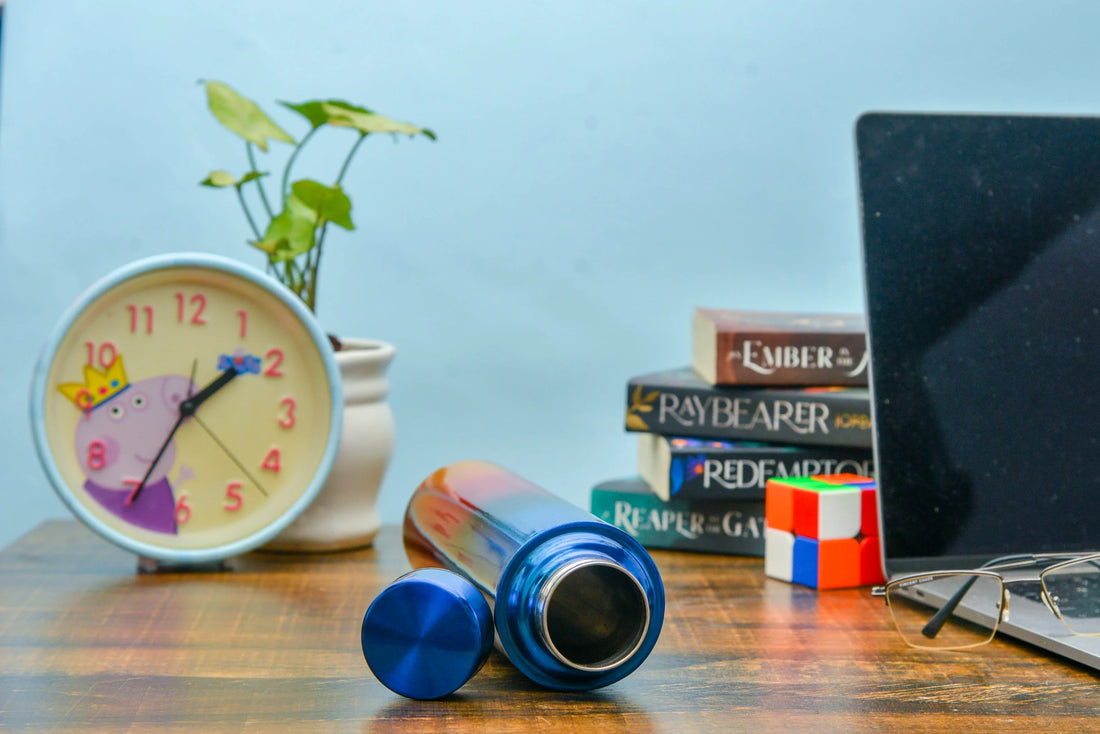 Personalized All in One Men's Combo (4 pcs) & Rainbow Classic Bottle 1Litre & Stainless Steel Mug - Royal Blue