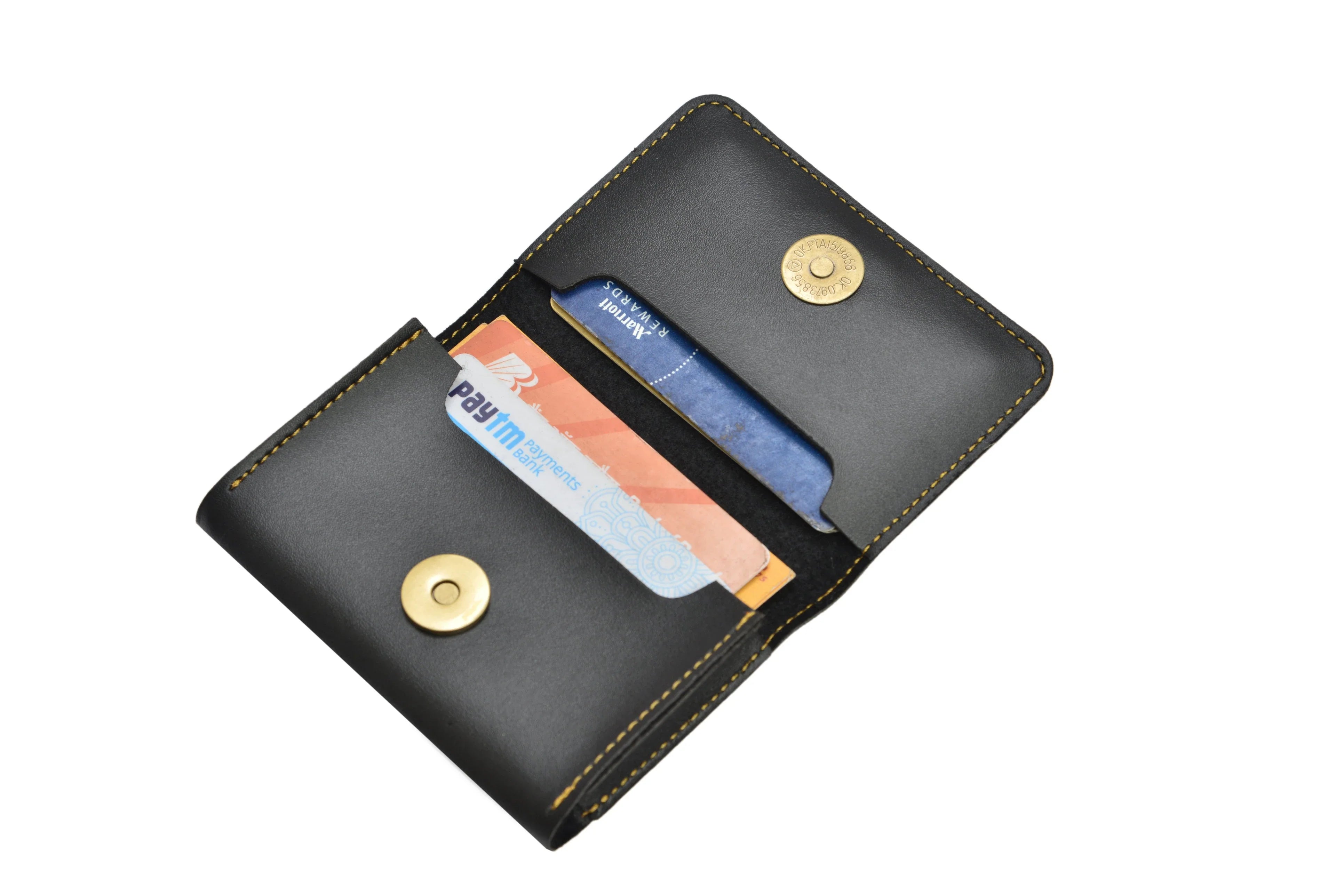 Hiller Leather Business and Credit Card Holder/Money Purse/Pocket Wallet  for Men and Women. (Elmotique Champagne) - HL4-004