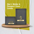 Personalized Men's wallet and passport cover perfect combo for men's