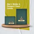 Personalized Men's wallet and passport cover perfect combo for men's